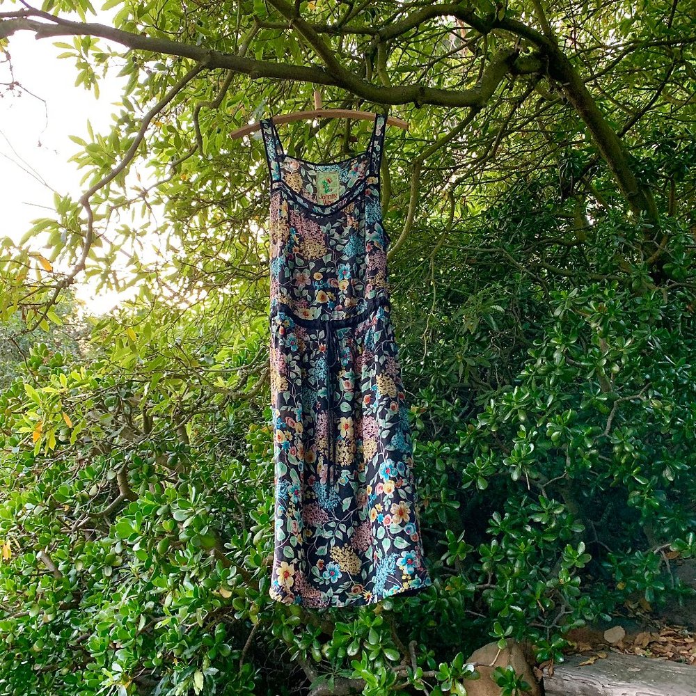 Johnny Was silk tank square neck dress - Picture 3 of 5